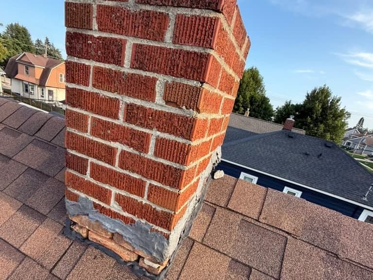 Gutters & Chimney Flashing, Before